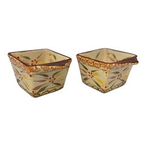 TEMPTATIONS Vintage Old World Brown  Tableware by Tara Ceramic Ramekins …